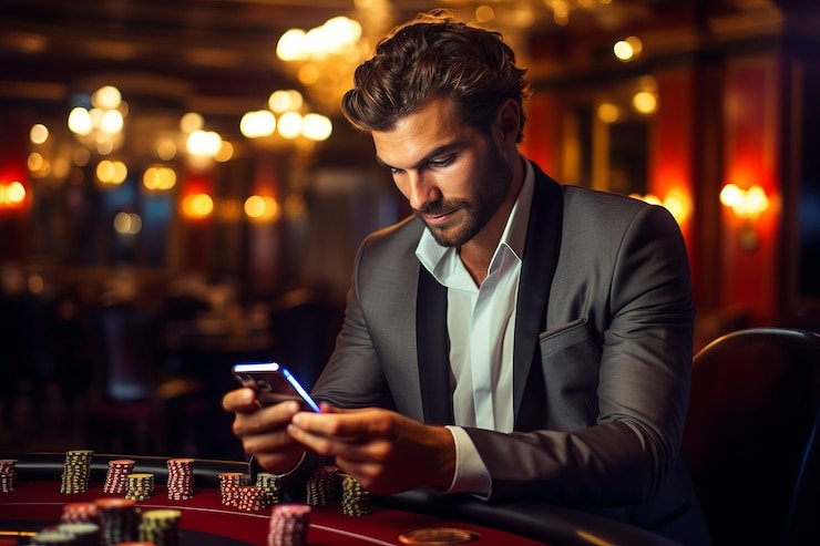 Antarmuka permainan Boom City di papa togel menampilkan gulungan slot dengan simbol berwarna cerah dan tombol kontrol pemain di layar mobile